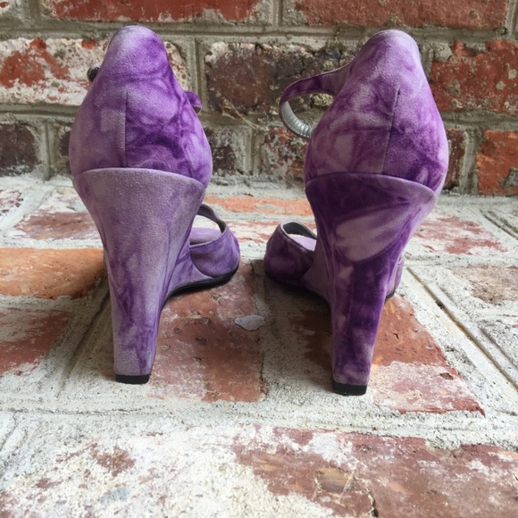 Prada Purple Tie Dye Wedges 38.5 - Picture 4 of 7